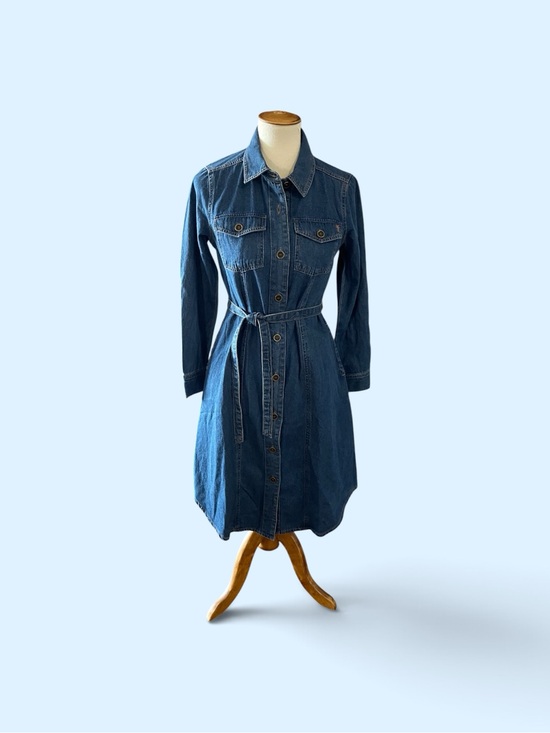 Frye Dresses & Skirts - #267 FryeClassic Denim Shirt Dress with Tie Belt - Blue, size XS